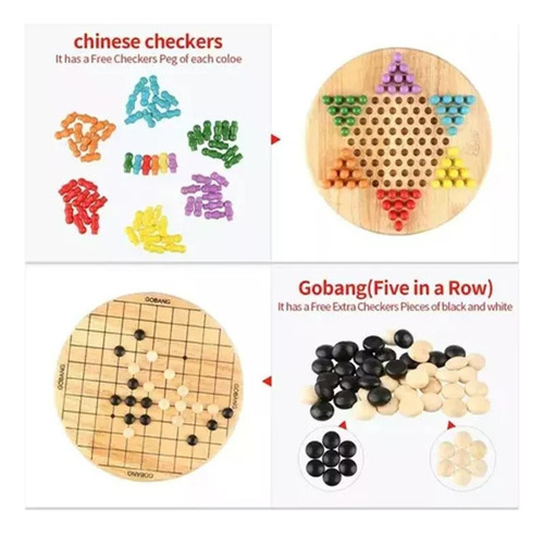 Juego De Mesa - Damas Chinas, Goban, 2 En 1