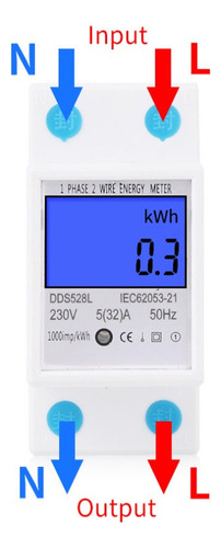 5-32a 110-130v Medidor De Energía Monofásica De Luz De Fondo