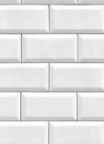 Ceramica Biselada 7.5x15 Acuarela New York Blanca 1era