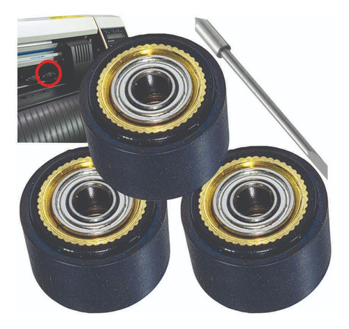 Gaphtec Pinch Roller Heavy Duty 3 Pz + Navaja Gratis