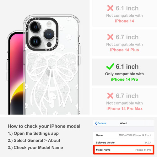 Capa De Telefone Mosnovo Compatível Com iPhone 14 Pro Com Ma