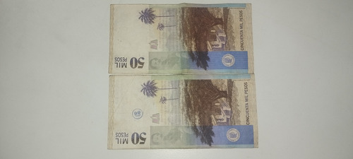 Vendo Billetes De 50 Mil Pesos Antiguo 2014 (05 /06 Agos
