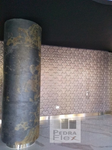 Imagen 3 de 6 de Revestimiento Piedraflex Translucido Oceano (laminas 122x61)
