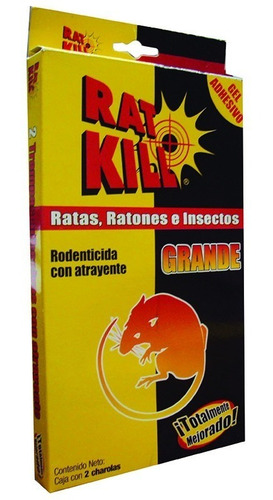 Caja 2 Trampas Grande Rata Gel Adhesivo Atrayente Rat Kill