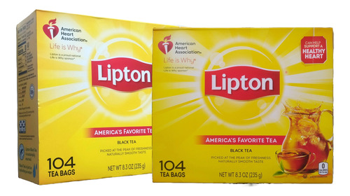 Lipton Te Negro 104 Unid X 2