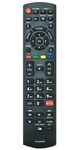 Imagem 2 de 6 de Controle Remoto Para Tv Panasonic Viera Lcd / Led Tnq2b4903