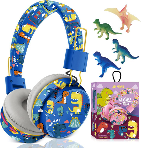 Qearfun Auriculares Dinosaurio Niños Y Niños Escuela, Niños