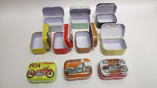 Pastillero Retro Metal Moto Spain Precio X C/u