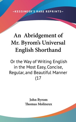 Libro An Abridgement Of Mr. Byrom's Universal English Sho...