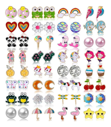 Pendientes Para Niñas, Pares De Pendientes Hipoalergénicos Y
