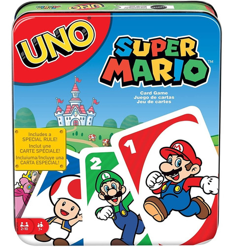 Juego De Cartas Uno Caja De Hojalata Super Mario