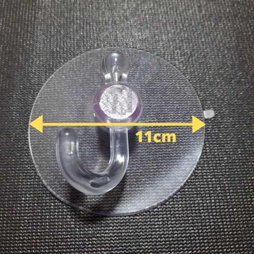 Chupas Para Vidrio 11cm Ø Con Gancho, 4 Unds Ventosa Vidrio