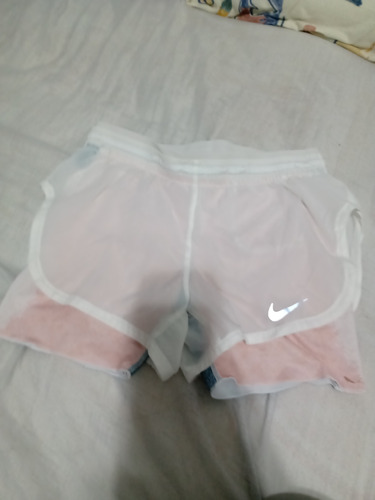 Short Deportivo Nike Blanco Con Calza Abajo T S