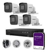 Comprar Kit Seguridad Hikvision Dvr 4ch +4 Camaras 2mp Ext Disco 1tb