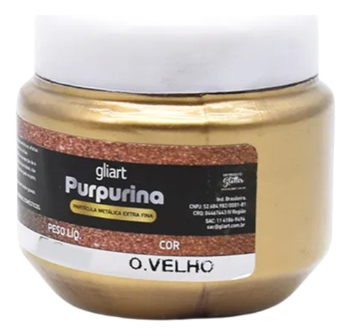 Pigmento Em Pó Recreação Glitter Ouro Antigo Kg Cor Ouro Velho