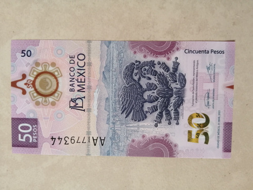 Billete De Colección 50 Pesos 