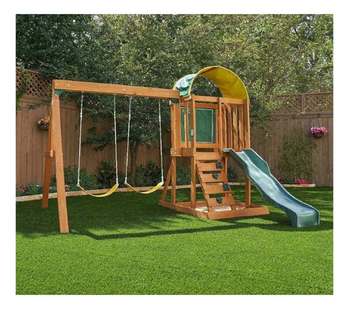 Casita De Juego Kidkraft Exterior Con Resbaladilla