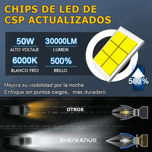 Para Gmc Sonoma 1995-1997 Kit De Faros Led 880 9005 9006