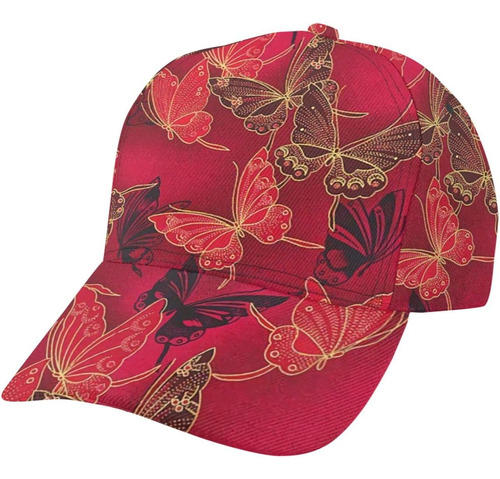 Sptvan Gorras De Béisbol Hermosa Mariposa Nupcial Rojo Impre