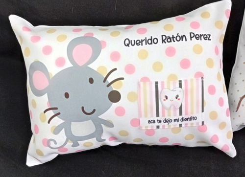 Almohadón Ratón Perez Con Bolsillo P/dientito 20 X 30 Cm #01