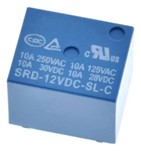Relé 12v 10a 01 Contato Reversivel 5 Terminais