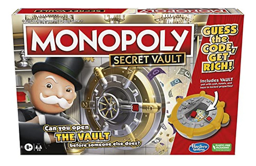 Juego De Mesa Monopoly Secret Vault Para Niños De 8 Años E
