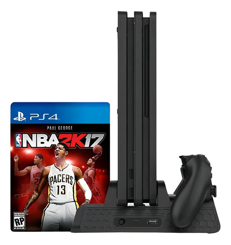 Base Soporte Ventilación Y Carga Joystick Ps4 Fat Slim Pro