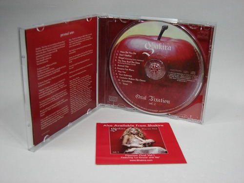 Cd Shakira Oral Fixation Vol. 2 Canadá Ed. 2005 +tarjeta C/3 (Usado)