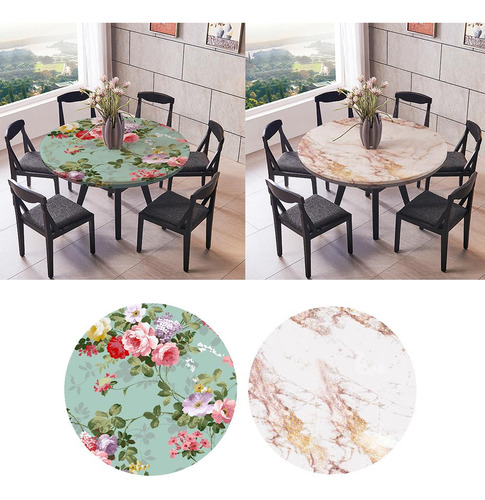 2pcs Mantel Impermeable Lavable Cubierta De Forma Forma