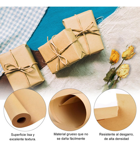 Rollo De Papel Kraft, 45 Cm Ancho X 30 Metros De Largo,