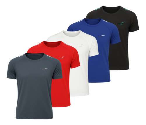 Paquete 5 Playeras Deportivas Comodas Para Ejercicio Hombre