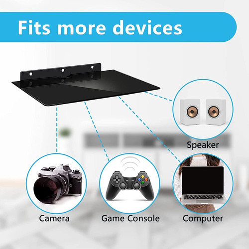 Imagen 3 de 10 de Soporte Para Canalera Tv Play Xbox Dvd Vidrio Templado Ax ®