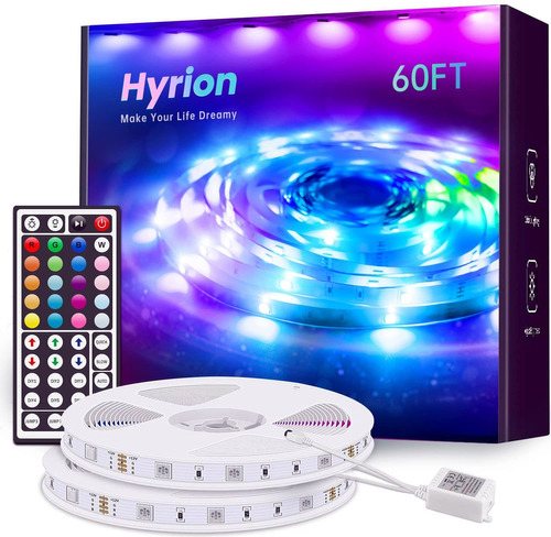 Hyrion Tira Luz Led Ft Rollo Rgb Pie Llave Color Remoto Que