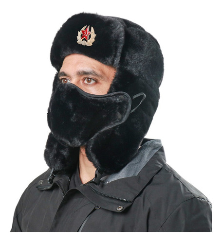 L Gorra Rusa Shapka Ushanka (negro, Medical 60) A