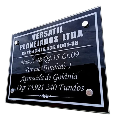 Placa De Endereço Residencial. 40x30. Acrílico Grosso 5mm Idêntico Vidro