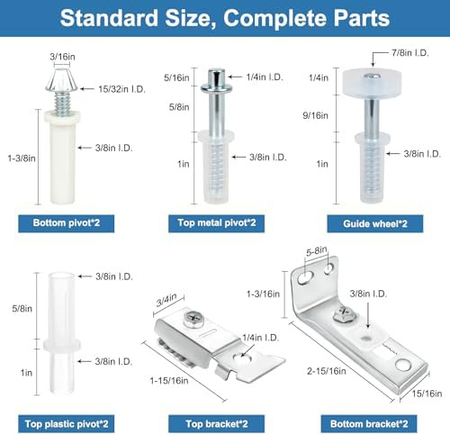 Kit De Reparación De Herrajes Para Puertas Plegables Paque