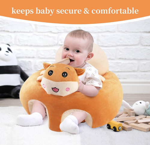 Bebé Sillón Soporte Sentar Dinosaurio Perrito Cerdito Conejo Café