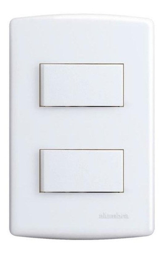 Conjunto 2 Interruptor Simples 4x2 Branco Siena 6521 Alumbra