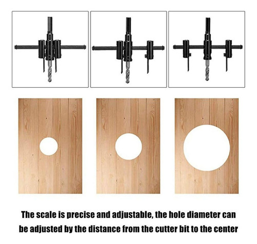 Gpp D Broca De Sierra Circular De Metal Ajustable De Madera