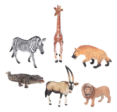 Juego De Juguetes De Animales Para Niños, 6 Piezas, Simulaci