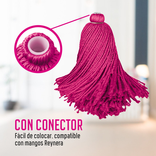 Kit 2 Trapeador Microfibra Xl +2 Escoba Esencial Reynera Msi