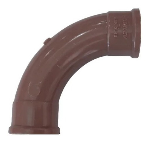 Curva Longa Pvc Soldável Marrom 90° X 50mm (1.1/2) Fortlev (