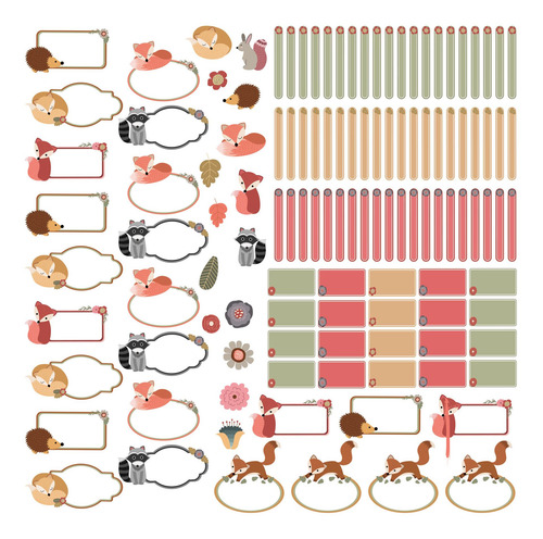 Imagem 2 de 3 de Etiquetas Escolares Personalizadas Raposa Kit Jumbo