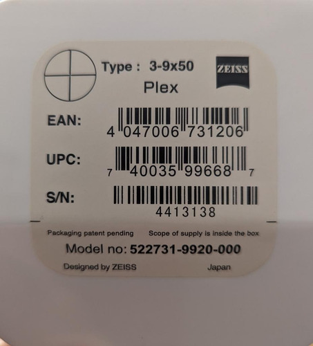 Zeiss Terra 3x 3-9x50 Retícula Plex (Usado)