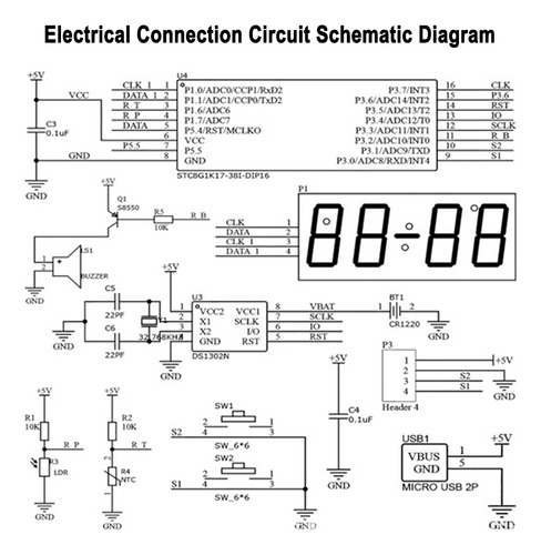 Juego De Reloj De Mesa Electrónico Para Bricolaje, Kit De Re