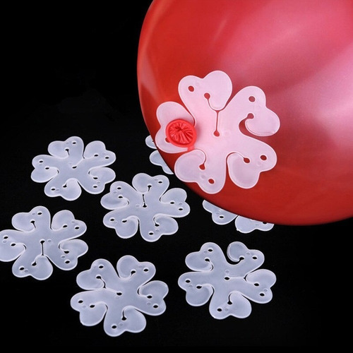 Imagen 2 de 7 de Pack X5 Clips Flores De Globos Soporte Para Armado Fácil 6cm