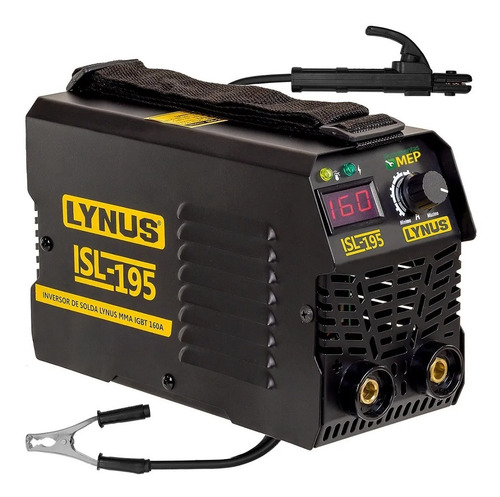 Maquina De Solda Inversora Visor Digital Isl-195s Lynus Cor Preto