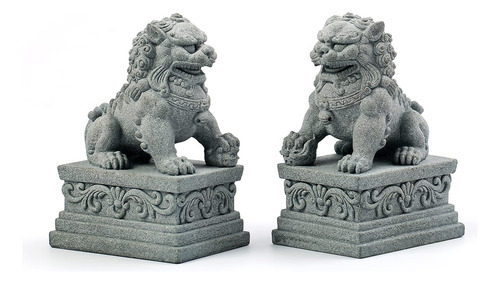 Estatuas León Guardián Piedra Feng Shui Decoración Inaugurac