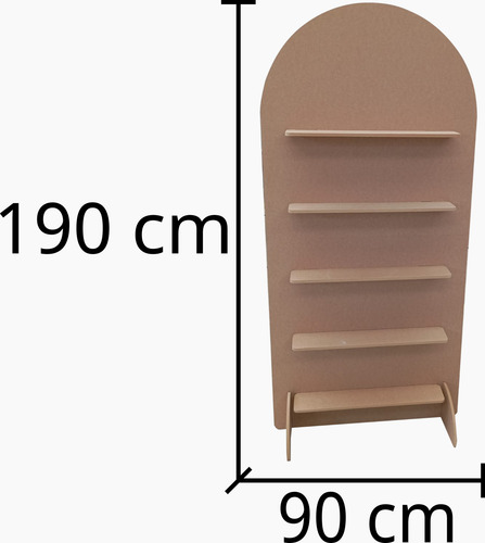 Mampara Lisa Desarmable Con Repisas En Mdf De 12mm