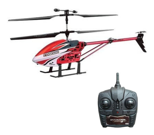 Helicóptero Condor Art Brink con mando a distancia rojo